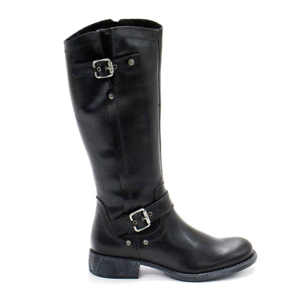 NEW ERIC MICHAEL women's montana knee-high leather boot in black